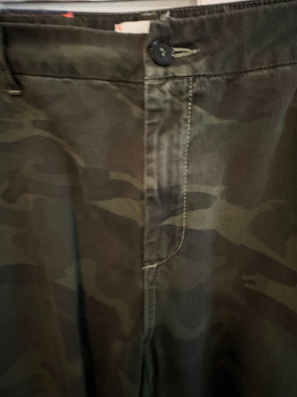 Sundry Camo Cargo Jogger Pants Side Stripe Ankle Zip Size 31 L y2k Streetwear - Picture 7 of 11